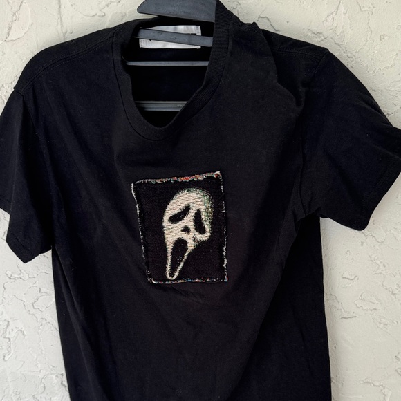 Scream Ghostface Black Graphic Short Sleeve Tee - Picture 1 of 6